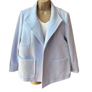 Chicos Powder Blue Blazer Pea Coat 1 (8 small)